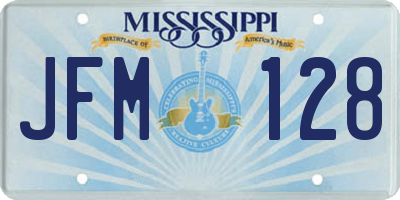MS license plate JFM128