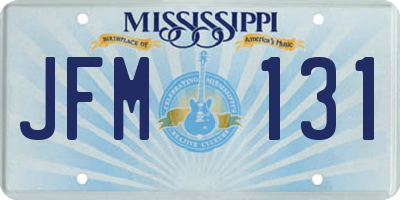 MS license plate JFM131