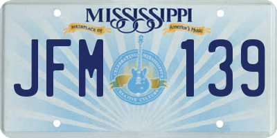 MS license plate JFM139