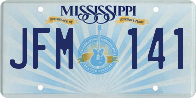 MS license plate JFM141