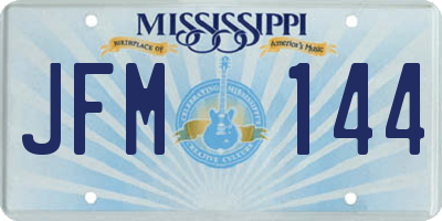 MS license plate JFM144