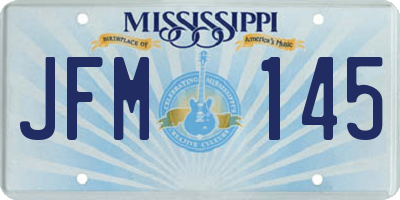 MS license plate JFM145