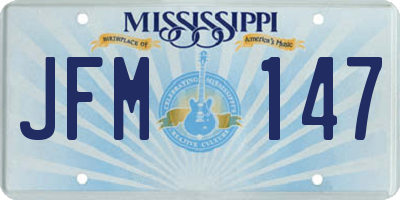 MS license plate JFM147