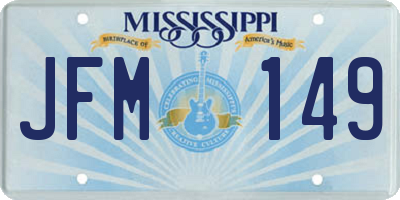 MS license plate JFM149