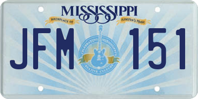 MS license plate JFM151
