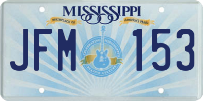MS license plate JFM153