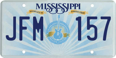 MS license plate JFM157