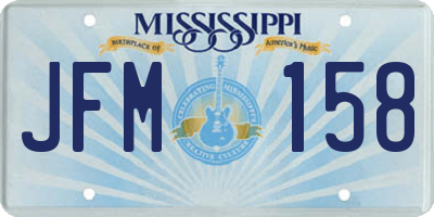 MS license plate JFM158