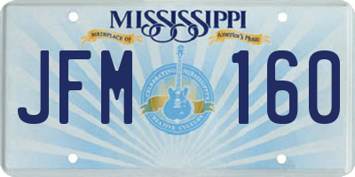 MS license plate JFM160