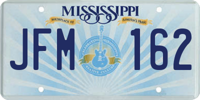 MS license plate JFM162