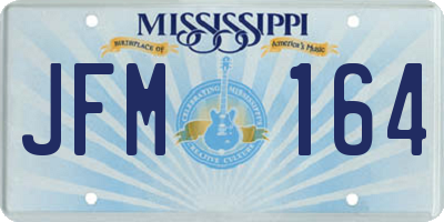 MS license plate JFM164
