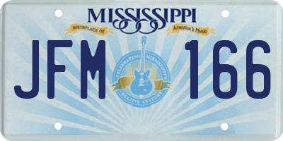 MS license plate JFM166