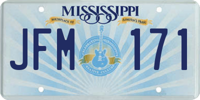 MS license plate JFM171