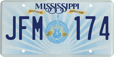 MS license plate JFM174