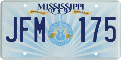 MS license plate JFM175