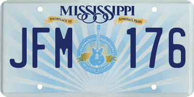 MS license plate JFM176
