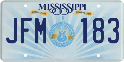 MS license plate JFM183