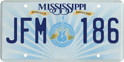 MS license plate JFM186