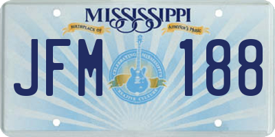 MS license plate JFM188