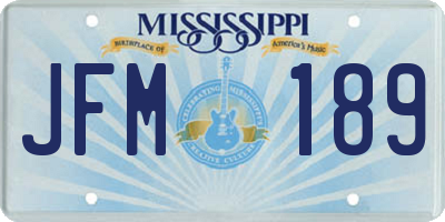 MS license plate JFM189