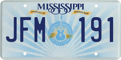 MS license plate JFM191