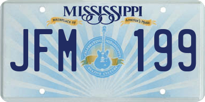 MS license plate JFM199
