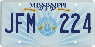 MS license plate JFM224