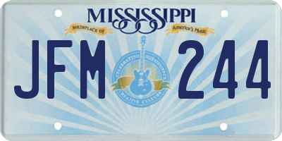 MS license plate JFM244