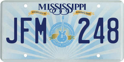 MS license plate JFM248