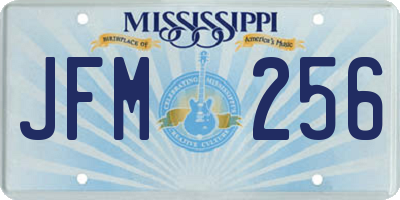 MS license plate JFM256