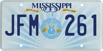 MS license plate JFM261
