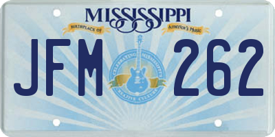 MS license plate JFM262