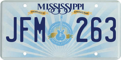 MS license plate JFM263