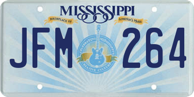 MS license plate JFM264