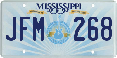 MS license plate JFM268