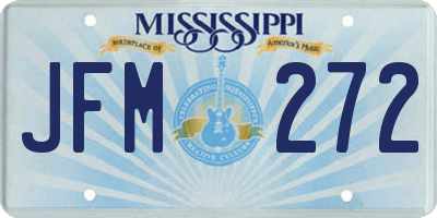 MS license plate JFM272