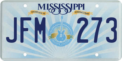 MS license plate JFM273