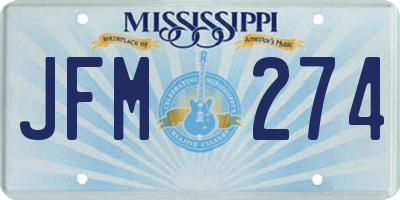 MS license plate JFM274