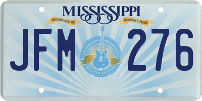 MS license plate JFM276