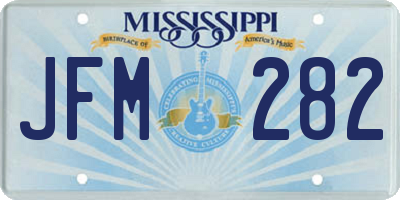 MS license plate JFM282