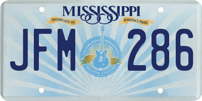 MS license plate JFM286