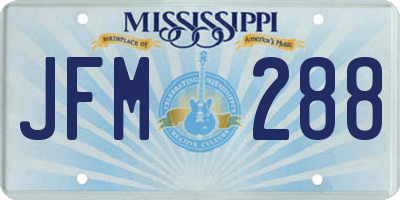 MS license plate JFM288