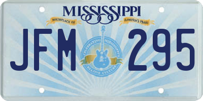 MS license plate JFM295
