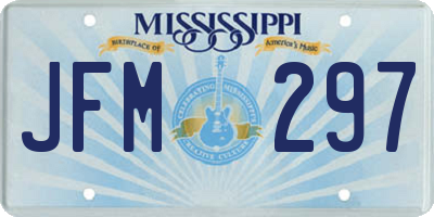 MS license plate JFM297