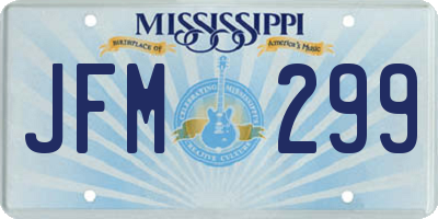 MS license plate JFM299