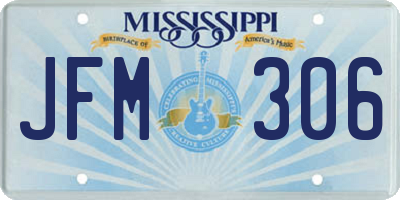 MS license plate JFM306