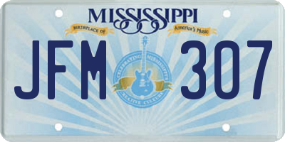 MS license plate JFM307