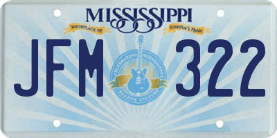 MS license plate JFM322