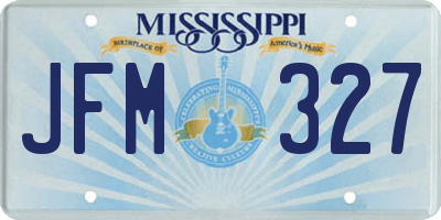 MS license plate JFM327