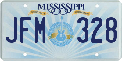 MS license plate JFM328
